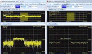 Wirkung der Video-Bandbreite, links BW=10MHz, rechts BW=3MHz (auf Bild klicken zum Vergößern)
