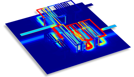 Current Density on Microstrip Triplexer Current Density on Microstrip Triplexer